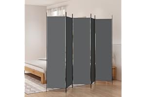 HOMIUSE 250x200 cm Raumteiler Paravent Trennwand Balkon Sichtschutz Paravent Raumteiler Innen Sichtschutz Garten Balkonschutz Seitenmarkise Ausziehbar Stellwand Anthrazit