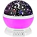 Produktbild dekawei Moon Star Night Beleuchtung Projektion Lampe, Kinderzimmer Baby Schlafzimmer Nacht Lampe, 4 LED Perlen drehbar Romantische Starlight Projektor für Kinder Baby Schlafsack USB Ladekabel