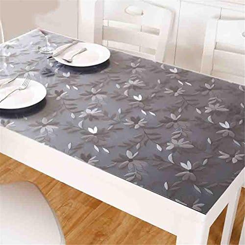 BYTQ® Tablecloth PVC European Style Transparent Round Table Cloth Waterproof Oilproof Not Wash Soft Glass Plastic Pad Hot Coffee Tablecloth , 85*135cm
