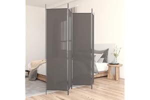 Holekex 4-TLG. Paravent antracit tyg rumsavdelare 200 x 220 cm vikbar fristående insynsskydd för vardagsrum sovrum kontor ino