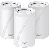 TP-Link Deco BE65 3-pack, BE9300 Mbps, 4 &times; 2.5 Gbps Portlar, 320 MHz Kanallar, 6 GHz Bandında &Ccedil;alışır, 200 Cihaza Kadar Bağla