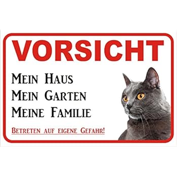 Amazon.de: Hinweisschild - Achtung Plichtbewußte Katze beißt + kratzt