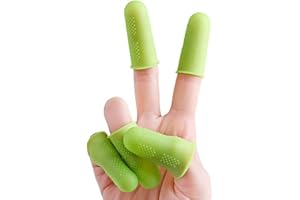 Vepoty Gel-Fingerlinge, 5 Stück, schnittfester Silikon-Fingerschutz, hitzebeständige Fingerhüllen für Küchengeräte