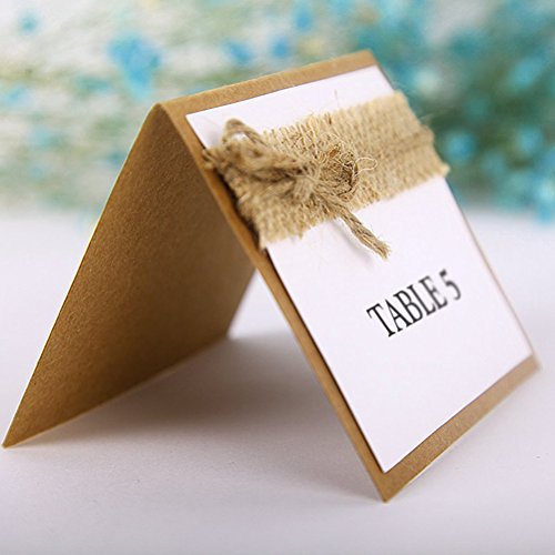 NUOLUX Tischkarten, 10pcs Name Tabelle Tischkarten für Hochzeitsparty - 9