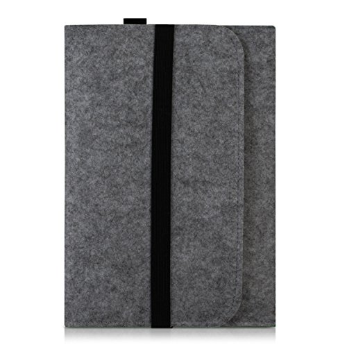 kwmobile Laptoptasche Filz Sleeve für 11″ 11,6″ Laptop / Tablet – Notebook Tasche Schutzhülle Laptop Case Hülle in Grau mit Innentaschen Innenmaße: ca. 31,5 x 25 cm - 5
