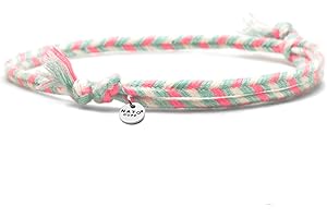 Nato Cuff - Bracciale in Cotone intrecciato 4mm - Fatto a mano in Francia - Gioiello Uomo o Donna regolabile