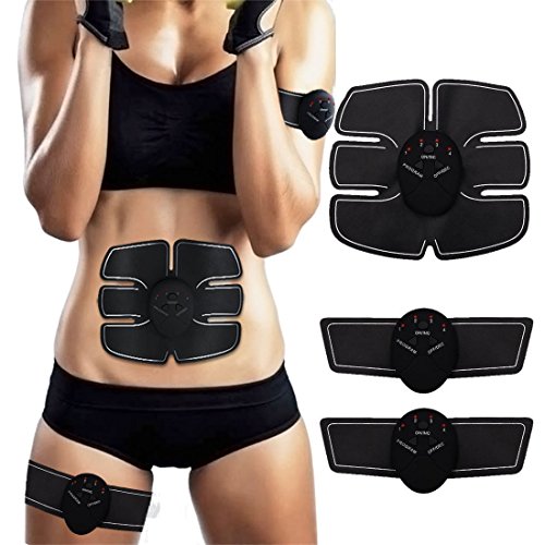 SEEYC Abs Trainer EMS Abdominal Muscle Stimulator Muscle Toning Belts Home Workout Fitness Device for Men & Women
