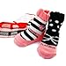 KF Baby Non-Skid Baby Girl Shoe Socks, 5 pairs, Infants to Toddlers