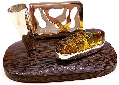 Classic Baltic Amber and Silver Old Fashioned Pen and Letter Opener