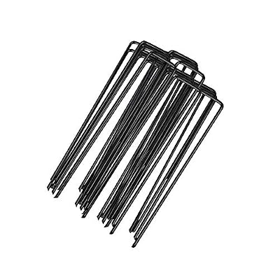 Toolerando d'ancrage au Sol en Acier, 100 pièces, Piquets de Tentes, piquets de Fixation de Tente, Piquet de Jardin en Forme U