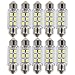 Produktbild Raysen 10 x Auto 36mm C5W Soffitte Sofitte 6 SMD LED Innenraum Lampe Licht Birne Weiß