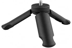 Mini stativ för dji Osmo Pocket 3, 4 och 4P, skrivbordsstativ | Halkfritt bärbart bordsstativ med 1/4 tum skruv, 2-i-1 handtag lätt selfiepinne för GoPro, Insta360, telefon