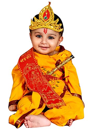Krystle Kids Cotton Yellow Krishna Style Kurta & Dhoti Dress (Pack Of 5-Kurta,Dhoti,Bansuri,Mukut,Patka) (5-6 Years) RS.225 (80.00% Off) - Amazon Krystle Kids Cotton Yellow Krishna Style Kurta & Dhoti Dress (Pack Of 5-Kurta,Dhoti,Bansuri,Mukut,Patka) (5-6 Years) RS.225 (80.00% Off) - Amazon