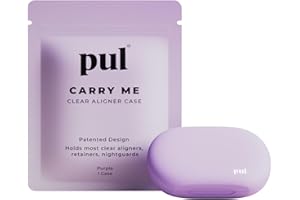 THE PULTOOL PUL Clear Aligner & Retainer Case - Purple | Vented, Compact Dental Storage Box for Invisalign & Retainers | BPA-Free & Travel-Friendly Design