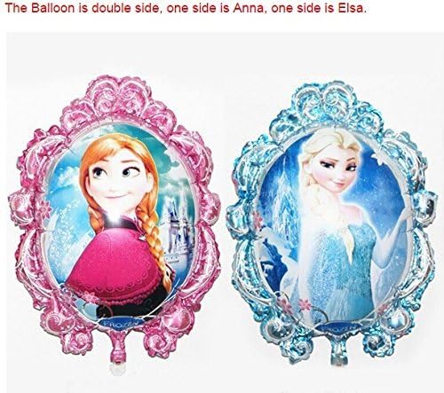 DISNEY FROZEN 2-sided Pink &amp; Blue Elsa Anna Helium Balloon Party Supplies (1 ct) XL 31*25 inches Magic Mirror Balloon
