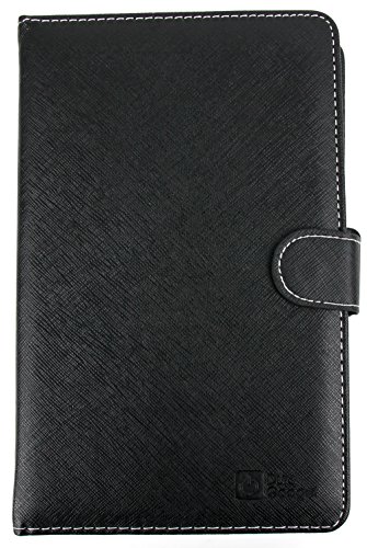 Schwarze Schutzhülle Etui Tasche Case mit Clips, handgefertigt aus Premium Lederimitat mit integrierter Tastatur / Keyboard für SAMSUNG Series 7 Slate PC | Galaxy Tab GT-P5200 Tablets – ENGLISCHE QWERTY Belegung - 5