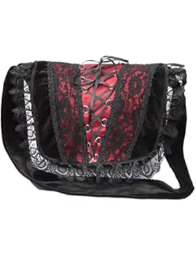 Schultertasche Bäres Samt und Spitze