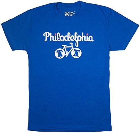 Pedal Pushers Club Ride Philly Tee, Medium, Heather Royal
