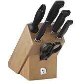 Zwilling Four Star 7 Par&ccedil;a Blok Bı&ccedil;ak Seti Doğal Ahşap Bloklu, Paslanmaz &Ccedil;elik Ve Ahşap, Siyah