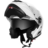 Modular Motorcycle Helmet ECE Approved &ndash; YEMA YM-925 Full Face Scooter Motorcycle Helmet for Women Men Adults with Double Vis