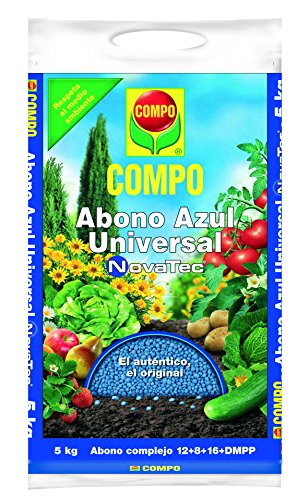 Compo Abono Azul Universal 5 Kg [Ideal para Todo Tipo de Tierras, Granulado, Máxima Calidad Garantizada, Tecnología Novatec], 41 X 21 X 5.5 Cm