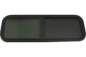 TESUGN Seitenfenster Wohnmobil getönt Schiebefenster Wohnwagen Fenster 900x300mm Ausstellfenster Wohnmobil mit Insektenschutz, Schwarz