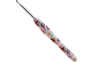 ‎COOPAY Coopay Häkelnadel mit Schön Blume, 1 Stück Gummigriff Häkelnadel 5,0 mm, Exquisite Ergonomisch Häkelnadeln für Anfänger, Solide Metall Häkeln und Bequem TPR Griff Häkelnadeln für Arthritische Hände