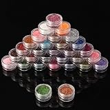 Glitter Eyeshadow LuckyFine 30 Farben Mix Glitter Puder Lidschatten Eyeshadow Kosmetik Schminke Makeup Set - 
