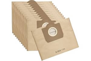 DrRobor Sacchetti di Ricambi per Karcher WD3, Sacchi Filtro di Carta 6.959-130.0 Accessorio per Kärcher WD3 MV3 Aspirapolvere (12 Pezzi)