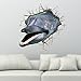 Produktbild BL Kreative 3D Wand-Sticker (Dolphin) Wand Aufkleber Tapete Schlafzimmer Wohnzimmer TV Sofa Einstellung HD selbstklebendes Papier ohne von Klebstoff (58 * 58,4 cm)