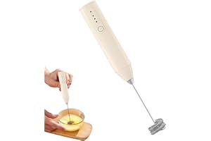 GENERIC Mescolare il latte di caffè, frullatore per uova senza fili in schiuma di caffè: frullatore da caffè ricaricabile in crema, 3 velocità di cottura per caffè con latte, cappuccino, chocola