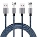 Produktbild iPhone Ladekabel Lightning Ladekabel [2 Pack 3m] - DURACTRON Ladekabel iPhone 6/Apple Ladekabel für iPhone X/8/7/7 Plus/6/6 Plus /6s/6s Plus/5/5c/5s/SE, iPad Pro/Air/mini 2/3/4 und ipod (Schwarzblau)