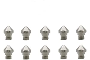 3Dman MK10 Nozzles M7 0.4mm Stainless Steel Nozzle Extrusion Head for 3D Printers -10pcs