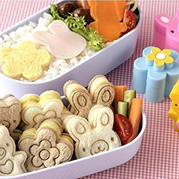 Upspirit 3CPS Cute Mini Sandwich Cutters Shapes Set for Kids Plastic Bento Sandwich Cutters Molds by Upspirit - 4