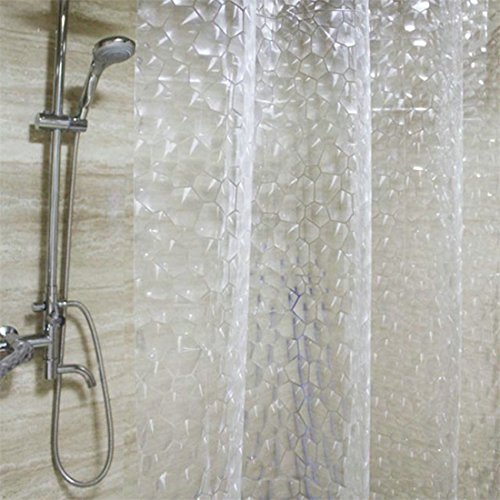 Nibesser Duschvorhang Anti-Schimmel Anti-Bakteriell wasserdichte Duschvorhänge für Badezimmer 180cm x180cm (Durchsichtig) - 5