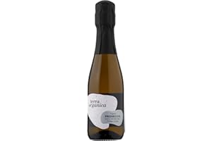 Terra Organica Prosecco 1 x 20cl | Italian Light and Extra Dry Sparkling Organic Mini Prosecco Bottle