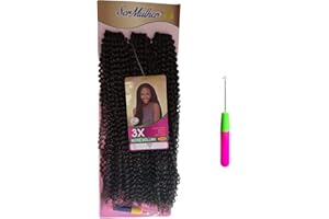 SER MULHER SOPHIA- Extension sintetiche di capelli ricci per Crochet Braids – 55 cm, 270 grammi (6 CASTANO CHIARO)