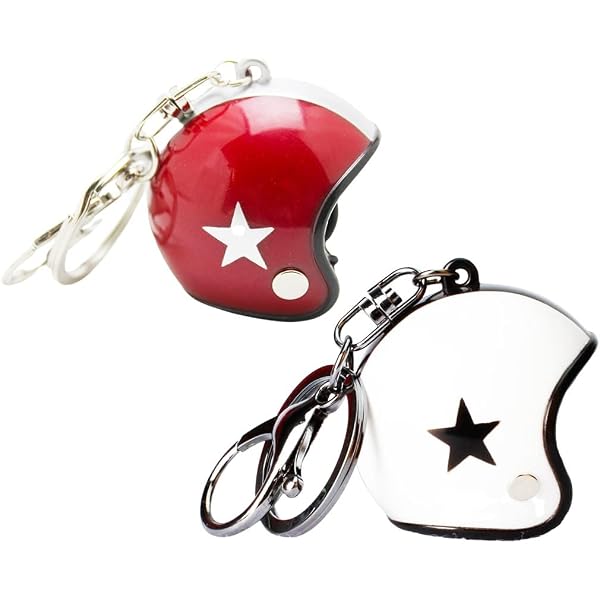 2 Pezzi Portachiavi per Casco Da Moto,Portachiavi in Stile
