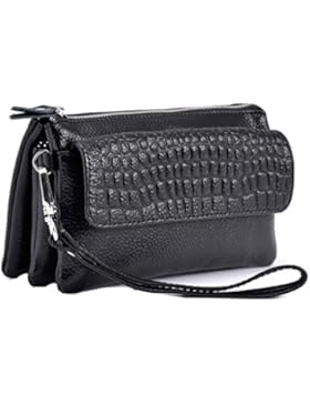 iSuperb Leder Clutch Unterarmtasche Handtasche Damenhandtaschen Abendtasche Geldbörse