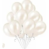 Metalik Beyaz Balon 20'li