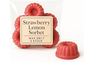 Duftmelt Strawberry Lemon Sorbet | 5er Set - Duftwachs | Duftkerzen