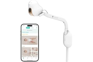 CüboAi CuboAi New Smart Baby Monitor 3: Sleep Safety Alerts for Covered Face Rollover, 2.5K QHD Night Vision WiFi Camera, 2-Way Audio, Humidity Sensor, Lullabies. App Control (Wall Mount Set)