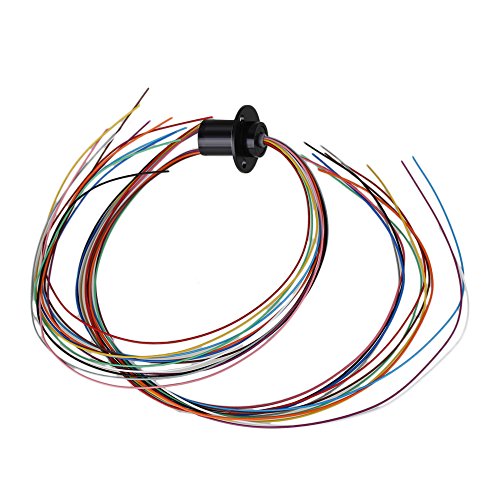 BQLZR 0,48 „“Dia Black Metal 12 Draehte 2A AC240V Micro-Kollektor-Ring 250 Upm Kapsel Schleifring fuer Pruefgeraete - 3