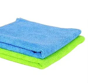 SOBBY Microfiber Cleaning Cloths for Cars, Home, Furniture (Assorted Colors, 40 x 40 cm) - Set of 2