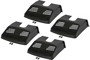 My Garden Essentials® 4 x Drain Cover, Black Plastic Grid Pipe Cover Ventilated, Prevents Blockages To Drains