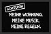 Produktbild empireposter - Fußmatte - Achtung! Meine Wohnung - Größe (cm), ca. 60x40 - Türmatten, NEU - Beschreibung: - Mit dieser Matte ist alles gesagt. Hochwertige, bedruckte Fußmatte für Innen & Außen. Der Gummirand hat Grip und passt sich dem Boden perfekt an. -