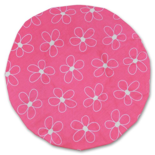 JODA Pink With White Flower Shower Cap
