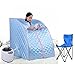 Produktbild Flyelf Tragbare Mobile Dampfsauna Personal Spa Body Heater Entgiften Abnehmen Gewicht Home Zimmer 98 x 70 x 80 cm 1.8L (Blau)