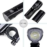 Wasserdichte LED Fahrradbeleuchtung,Superhell CREE XPE 3W LED Fahrradlampe Set inkl.Frontlicht und Rücklicht, 3 Licht-Modi,300Lumen,Fahrradscheinwerfer für Radfahren,Camping und Weitere - 6