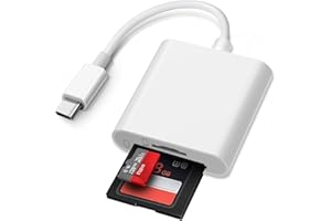 LOYDIA Lecteur Carte SD USB C, Adaptateur Carte SD USB C pour SD/TF, Lecteur de Carte Micro SD pour iPhone 16 15 Plus Pro Max/MacBook/iPad/Samsung Galaxy S24 S23 /Xiaomi